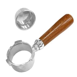 MIAO JIN 51mm Bottomless Portafilter 3 ears Coffee Naked Espresso Portafilter Compatible with DeLonghi Dedica EC680/EC685 With 1 Cup Filter Basket