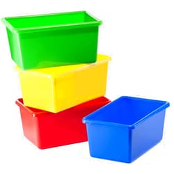 Prextex Toy Plastic Storage Bins - Pack of 4 Containers | Storage Box For Closet Organizers, Classroom Toy Bin, File Organizer, Craft Storage