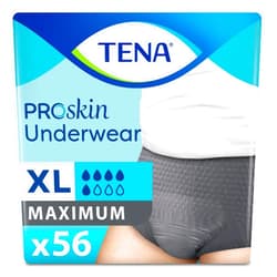 Tena ProSkin Incontinence/Bladder Control Underwear for Men, Maximum Absorbency, Extra Large, 56 ct