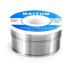 MAIYUM 63-37 Tin Lead Rosin Core Solder Wire for Electrical Soldering (0.8mm 100g)