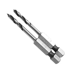 Milescraft 2302 1/8-Inch Brad Point Stubby Bits for Wood Drilling