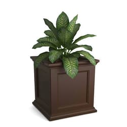 Mayne Fairfield 20-Inch Square Planter – Self-Watering, Weather-Resistant Planter for Flowers – Durable Outdoor Design for Patio, Porch, or Entryway