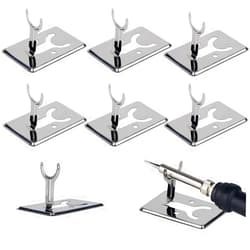 YehVeh 8 Pack Soldering Iron Pen Stand Holder Basic Mini Portable Folding Metal Support Station Shelf Bracket Solder Welding Gun High Temperature Resistance Protecting Base Holders Rack