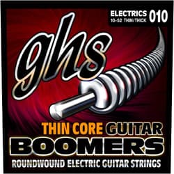 GHS Strings TC-GBTNT Thin Core Boomers, Nickel-Plated Electric Guitar Strings, Thick n' Thin (.010-.052)