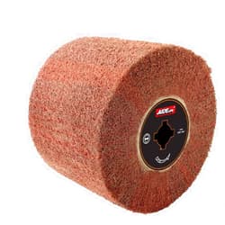 Aidelife Synthetic Fibre Abrasive Brush Drum for Grinding Machine Renovator，for Flat Metal and Wood Surfaces and for Satin Finishing of Unpainted Metals Ø120x100, Wire Drawing Machine Attachment.