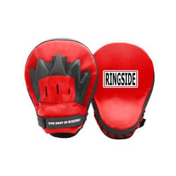 Ringside Curved Boxing MMA Punch Mitts (Pair) Red, 10.5
