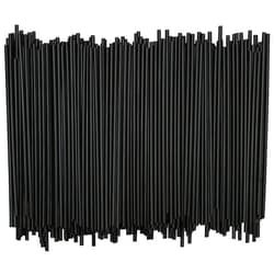 Rupert and Jeoffrey's Trading Co. Disposable Plastic Coffee Stirrer Straw - 5 Inch Sip Stir Stick (Black, 1,000 count)