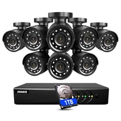 ANNKE 3K Lite Security Camera System Outdoor with AI Human/Vehicle Detection, 8CH H.265+ DVR and 8 x 1920TVL 2MP IP66 Home CCTV Cameras, Smart Playback, Email Alert with Images, 1TB Hard Drive - E200