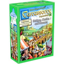 Z-Man Games Carcassonne Bridges, Castles & Bazaars Board Game EXPANSION - New Paths and Auctions Await! Medieval Strategy Game for Kids and Adults, Ages 7+, 2-6 Players, 50 Minute Playtime, Made by Z-Man Games