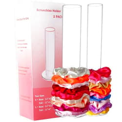 Lganze 2 Pack Hair Scrunchies Organizer Scrunchie Holder - Hair Ties Organizer,11 inch Hair Scrunchies Holder Stand,Hair Accessories for Girls Room Organizer,Jewelry Tower