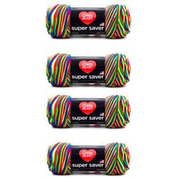 Generic Bulk Buy - Red Heart Super Saver Mexicana Yarn - 4 Pack of 141g/5oz - Acrylic - 4 Medium (Worsted) - 364 Yards - Knitting/Crochet