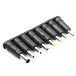 FAMKIT Mintata2019 8-in-1 Universal DC Plugs 5.5mm x 2.1mm Female to Male Power Supply Adapter Jack Connector Tips for Laptop