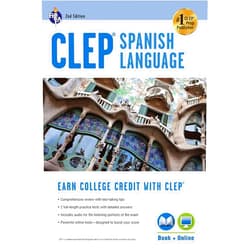 Ms. Lisa J. Goldman,Viviana Gyori,April Schneider CLEP® Spanish Language: Levels 1 and 2 (Book + Online) (CLEP Test Preparation) (English and Spanish Edition)