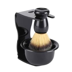Joyzan Shaving Brush Set, 3 in 1 Men Hair Shave Brushes Bowl Stand Shaving Cream Soap Razor Holder Mug Kit Soft Nylon Cleaning Tool for Wet Father Husband Boyfriend Birthday Dad Valentines Day Gifts Women