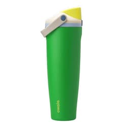 Owala FreeSip Sway Insulated Stainless Steel Water Bottle with Two-Way Spout, Built-In Straw and Bucket Handle, Made for Travel, School, and Sports, 40oz, BPA Free, Leak Proof, Putting Green