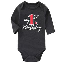 AIZFFZY First one birthday outfit boy Girl Baby Clothes Funny Baby Bodysuits First Birthday Gifts For boys