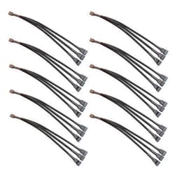 BUYMINERS.CA PC Fan Splitter Extension Cable - 1 to 3 PWM Fan Splitter Compatible with 3 & 4 Pin PC Cooling Fans, 10.5 inch Black Braided Nylon Cable (10 Pack)