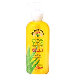 Lily Of The Desert Gelly Moisturizer - 99% Organic Aloe Vera Gel for Skin, After Sun Care with Aloe, Vitamin E Oil, and Vitamin C for Sunburn Relief, 16 Fl Oz