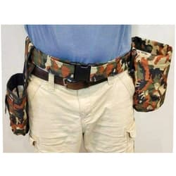 Calcies365 Calces365 Metal Detecting Waist Pouch, 1 Pouch with Multiple Pockets, 1 Pouch with Mesh Bottom for Discarded Items, 52 Inch Long Belt (Camo)