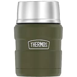 THERMOS Stainless King Vacuum-Insulated Food Jar with Spoon, 16 Ounce, Matte Green