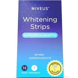 Niveus Teeth Whitening Strips – Sensitive Whitening Strips, 9% Hydrogen Peroxide with Hydroxyapatite to Reduce Sensitivity and Protect Enamel – 14 Strips Mint (1 Count (Pack of 7))