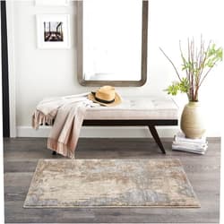 Kathy Ireland Home Moroccan Celebration Abstract Grey/Beige 2'2