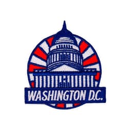 Vagabond Heart Washington DC Patch - Embroidered Sew On or Iron on Applique - White House Congress Capitol Building - Washington Souvenir Travel Patch - 2.75