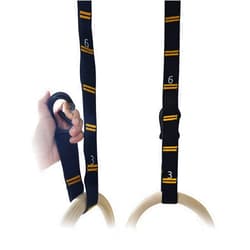 Powerfeng Adjustable Numbered Straps for Gymnastic Rings & Pull Up Handles, 8.2FT Long Each, 1000LBS Weight Capacity, Home Gym DIY Pull Down System Accessories