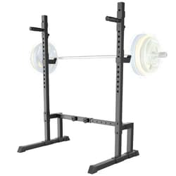 Uboway Barbell Rack Squat Stand Adjustable Bench Press Rack 550LBS Max Load Multi-Function Weight Lifting Home Gym Fitness