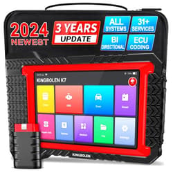 KINGBOLEN K7 OBD2 Scanner Bluetooth: 3-Year Fr-ee Update, 2024 Bidirectional Scan Tool with ECU Coding, 31+ Resets, FCA AutoAuth, Crankshaft Relearn/Active Test, Car Diagnostic Scanner for All Systems