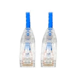 Eaton Tripp Lite Cat6 Gigabit Snagless Molded Slim UTP Patch Cable RJ45 M/M Blue 6in 6' (N201-S6N-BL)