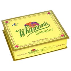 Whitman's Russell Stover Whitman's Sampler Chocolate Box Assortment Box, An Assortment of Nutty, Chewy, Creamy Crispy Milk Chocolate Covered Candies and Dark Chocolate Covered Candies, 24 Ounce