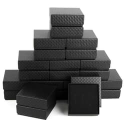 IDIDG Cardboard Jewelry Gift Boxes, 50 Pack 3.5x3.5x1 Inch, Bulk Jewelry Packaging Small Jewelry Box with Lids for Necklace Ring Bracelet Earring(Black)