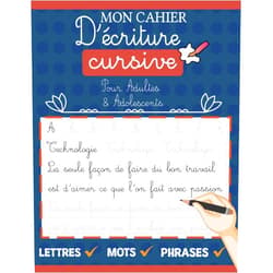 Bekalearn Publishing Mon Cahier D'écriture Cursive Pour Adultes & Adolescents: Pages De Pratique Avec Des Lettres, Mots Et Phrases De Motivation (French Edition)