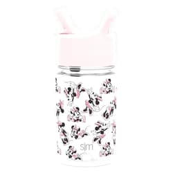 Simple Modern Disney Minnie Mouse Kids Water Bottle Plastic BPA-Free Tritan Cup with Leak Proof Straw Lid | Reusable and Durable for Toddlers, Girls | Summit Collection | 12oz, Minnie Mouse Retro