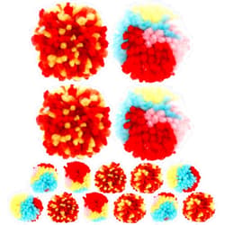 POPETPOP 15Pcs cat Plush Ball Interactive Pompoms Toy Fridge cat Toys with Catnip plushie dreadfuls Puff Balls Small cat Toy Teething Toy Toys for Cats cat chew Toy Stress Toy Ball