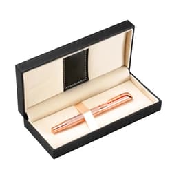 Penneed Rollerball Pen Liquid Ink Pens for Women Luxury Box Gel Pen Black Ink Fancy Pen Refillable for Executive, Office, Professional, Birthday Gift G5 (Rose Gold)