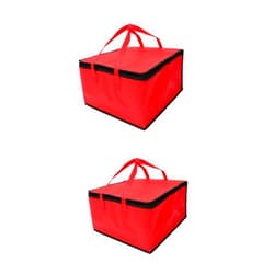 Zerodeko 2 Pcs Insulation Catering Insulated Catering Deliverys Food Cooler Insulated Pizza Hot Water Tote Take Away Shopping Aluminum Soup Pot