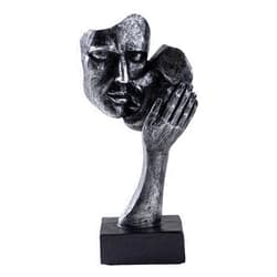 Vilead Resin Couples Kiss Sculpture,Abstract Couple Statue for Home Decor Wedding,Modern Couple Figurines for Nightstand & Dresser Shelf,Abstract Sculpture for Living Room Book Mantle Fireplace Decorations