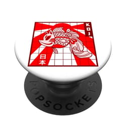 Koi Carp Japan Japan Koi Carp Koifish Tancho Nishikigoi Pond Tokyo Souvenir PopSockets Standard PopGrip