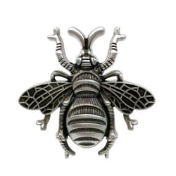 ZILucky Bee Knob Drawer Pulls Handles for Dresser Cupboard Wardrobe Cabinet Kitchen Decor Garden Insect Flowers Spring Theme (4, Pewter)