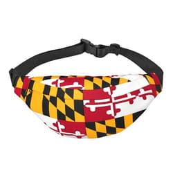 Yzgwjbhd Flag Of Maryland Printed Fanny Pack Crossbody Bags - Running Casual Hands-Free Wallets Waist For Fitness And Everyday Use - Large, Comfortable, And Secure Crossbody Fanny Pack