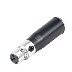 XMSJSIY 4-Pin Female to Mini XLR 3-Pin Male Audio Adapter，Microphone 4 pin XLR to Mini XLR 3Pin Connector for SLR Cameras, Professional Cameras, Microphone Audio Equipment…