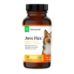 ULTIMATE PET NUTRITION Juve Flex, Hip and Joint Soothing Support Supplement for Dogs, Cartilage, Collagen and Stiffness Support, 30 Chewable Tablets