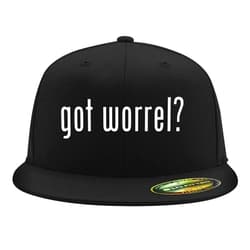 BH Cool Designs got Worrel? - Flexfit 6210 Structured Flat Bill Fitted Hat | Trendy Baseball Cap for Men and Women | Snapback Closure
