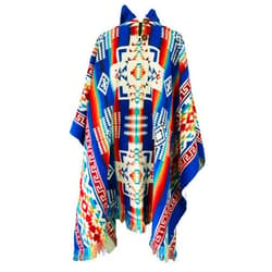 Susurrus Alpaca World | Alpaca ponchos for men and women | Handmade with the best baby alpaca wool material by Ecuadorian artisans (Sea Blue, Variety)