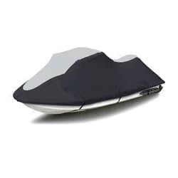 SBU Super Heavy-Duty PWC 600D Jet SKI Cover Compatible for Sea Doo Sea-Doo GTX 4-TEC 2002-2006 Jet Ski Watercraft Cover Black/Grey