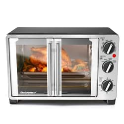 Elite Gourmet ETO2530M Double French Door Countertop Toaster Oven, Bake, Broil, Toast, Keep Warm, Fits 12