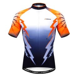 sponeed Men's Cycling Jerseys Tops Biking Shirts Short Sleeve Bike Clothing Full Zipper Bicycle Jacket with Pockets