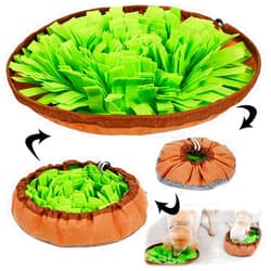 AWOOF Pet Snuffle Mat for Dogs, Interactive Feed Game for Boredom, Encourages Natural Foraging Skills for Cats Dogs Bowl Travel Use, Dog Treat Dispenser Indoor Outdoor Stress Relief